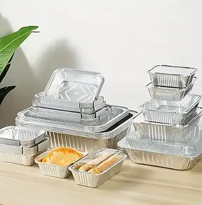 Foil pans and lids for foodservice prep
